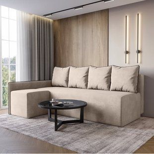 Кутовий диван ортопедичний iSmart MORRO Maxi єврокнижка 205x149 см (матрац Pocket spring) світло-бежевий Laura 2 (ISM-051358) ISM-051358 фото