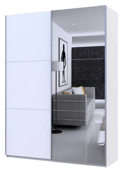Шафа-купе двохдверна Doros G-Caiser 180х60х240 см Білий/1 Дзеркало (DRS-011236) DRS-011236 фото