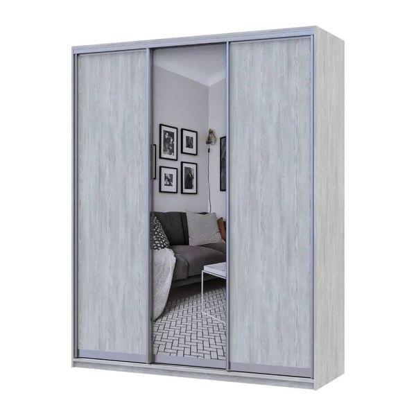 Шафа-купе Doros City Light Сосна Натти 2 ДСП / 1 дзеркало 225х60х225 (DRS-011973) DRS-011973 фото