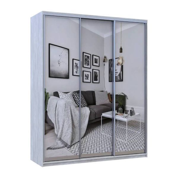 Шафа-купе Doros City Light Сосна Натти 3 Дзеркала 225х60х225 (DRS-011974) DRS-011974 фото
