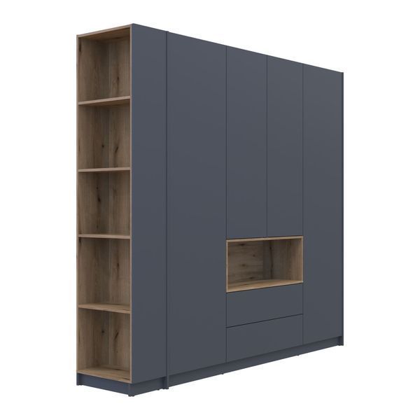 Етажерка до шафи Doros Дейл Антрацит/Дуб Евок 52х28х220 (41516267) (DRS-012174) DRS-012174 фото