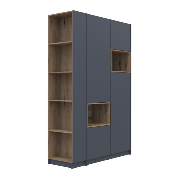 Етажерка до шафи Doros Дейл Антрацит/Дуб Евок 52х28х220 (41516267) (DRS-012174) DRS-012174 фото