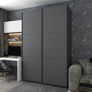 Шафа купе Doros G-Caiser Графіт/Графіт 2 ДСП / 3 частини 200х60х240 (DRS-011848) DRS-011848 фото