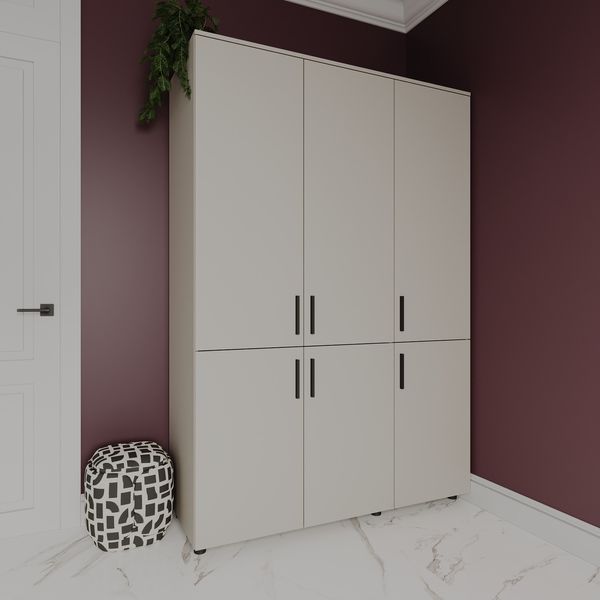 Шафа для одягу Doros Торн Кашемір 3 ДСП (полиці) 135х51.6х200 (DRS-012058) DRS-012058 фото