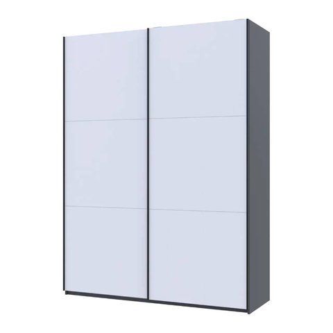 Шафа-купе Doros G-Caiser Графіт/Білий 2 ДСП / 3 частини 180х60х240 DRS-011729 (44900262) DRS-011729 фото
