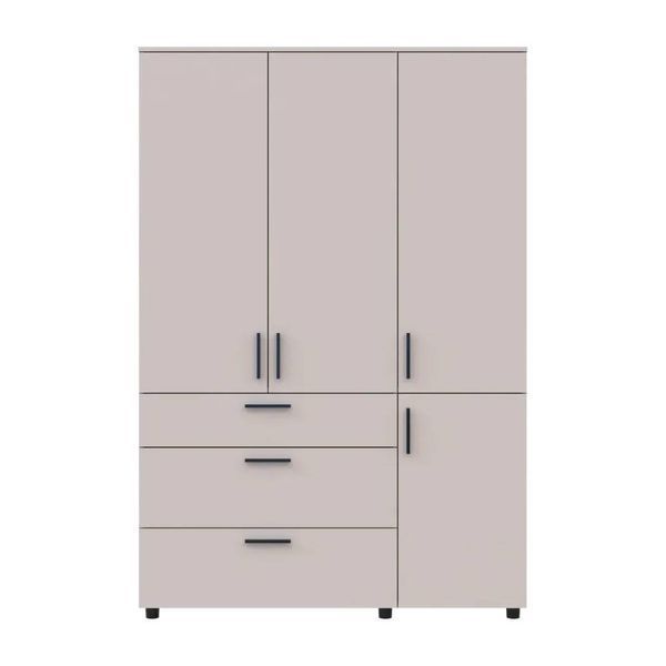 Шафа для одягу Doros Торн Кашемір 3 ДСП/3Ш (штанга) 135х51.6х200 (DRS-012061) DRS-012061 фото