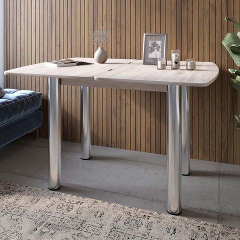 Обідній стіл розкладний LION Нота Самоа димчастий 60x90/90x120 (LION-041288) LION-041288 фото