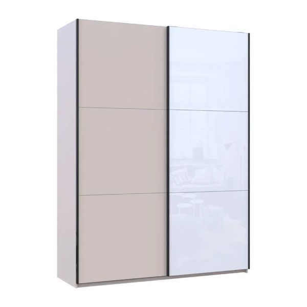 Шафа купе Doros G-Caiser Кашемір/Білий 1 ДСП/1 скло 3 частини 180х60х240 (42005322) (DRS-012236) DRS-012236 фото