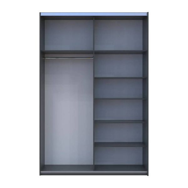 Шафа купе Doros G-Caiser Антрацит/Антрацит 1 ДСП / 1 дзеркало / 3 частини 160х60х240 (42005411) (DRS-012244) DRS-012244 фото