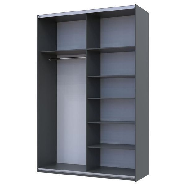 Шафа купе G-Caiser Антрацит/Антрацит 2 ДСП / 3 частини 160х60х240 (42005412) (DRS-012245) DRS-012245 фото