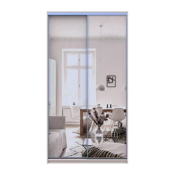 Шафа-купе Doros Сіті Лайт Кашемір 2 дзеркала 120х60х225 (80736341) DRS-011796 фото