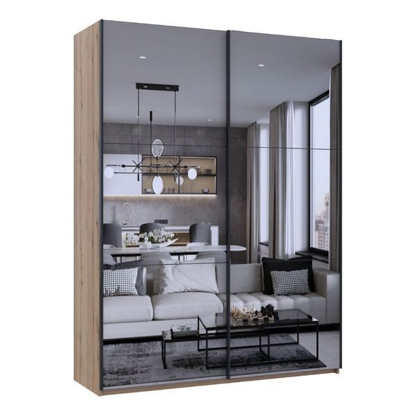 Шафа купе Doros G-Caiser Дуб Евок 2 Зеркала / 3 частини 180х60х240 (DRS-011615) DRS-011615 фото