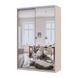 Шафа-купе Doros Сіті Лайт Кашемір 2 дзеркала 150х45х225 (80736362) DRS-011799 фото 3