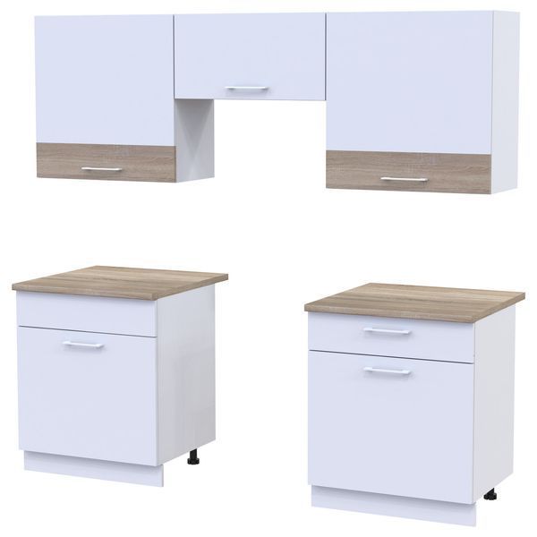 Кухня модульна Лея Doros 180х60х250 см Білий/Дуб сонома (DRS-011381) DRS-011381 фото