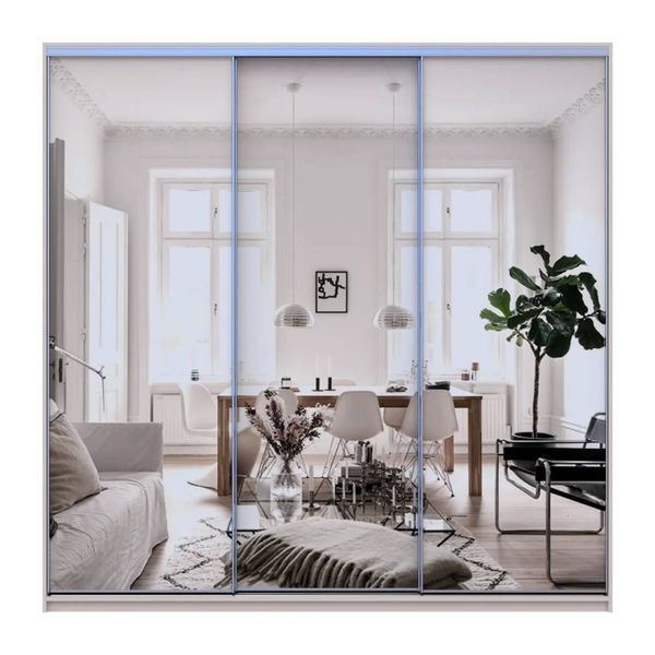 Шафа-купе Doros Сіті Лайт Кашемір 3 дзеркала 225х60х225 (DRS-011811) DRS-011811 фото