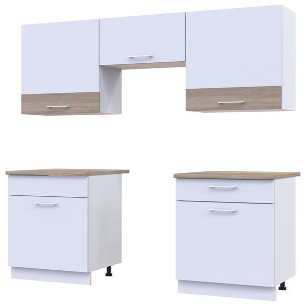 Кухня модульна Лея Doros 180х60х250 см Білий/Дуб сонома (DRS-011381) DRS-011381 фото
